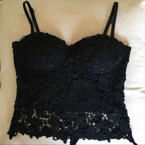 Black lace top